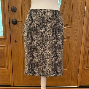 Elegant Snake Print Skirt